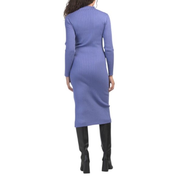 NANETTE LEPORE High Neck Ribbed Sweater Maxi Dress - Picture 2 of 3